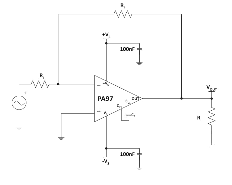 Location Circuit - Apex Microtechnology PA97 900V Power Amplifier